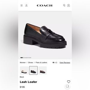 Coach Leah Loafer - Black. With box.